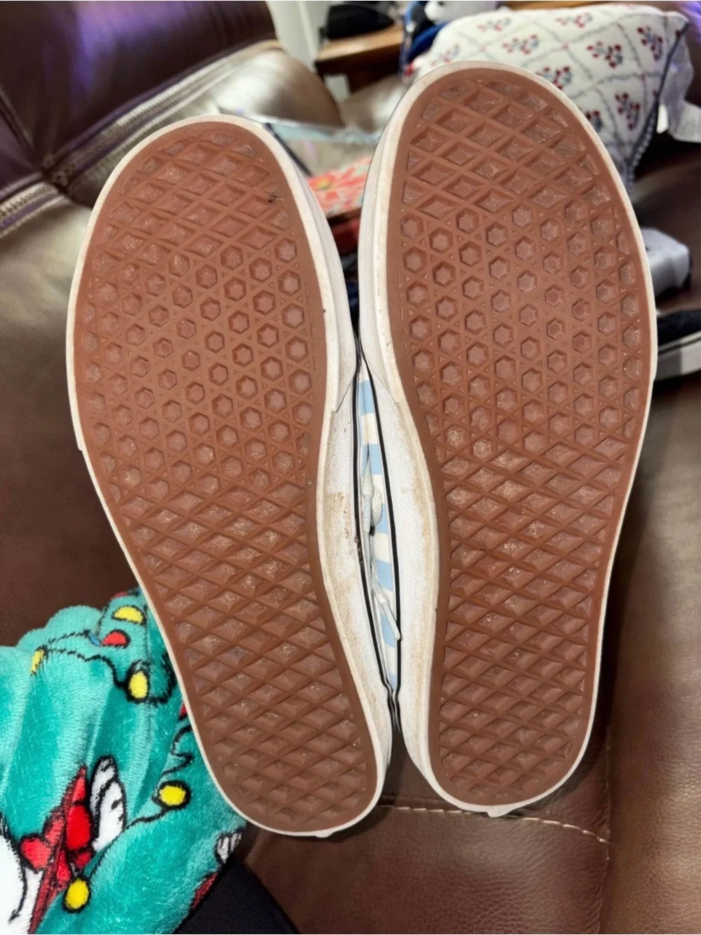 Vans Old Skool Checkerboard Sneakers in Light Blue, Black, and White